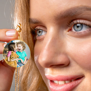 Angel Photo Personalised Necklace - Photo Necklace - Photo Projection Necklace Necklace Brother & Sisters